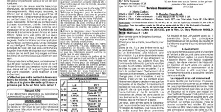 Lien paroissial N° 16166/2606 du 04 Février 20242023